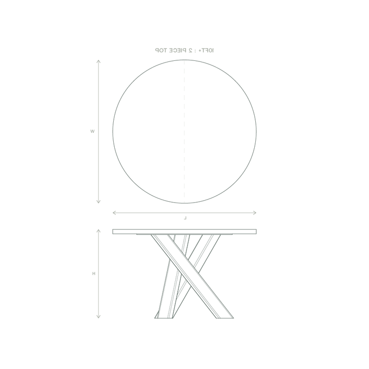 campfire round dining table dimensions