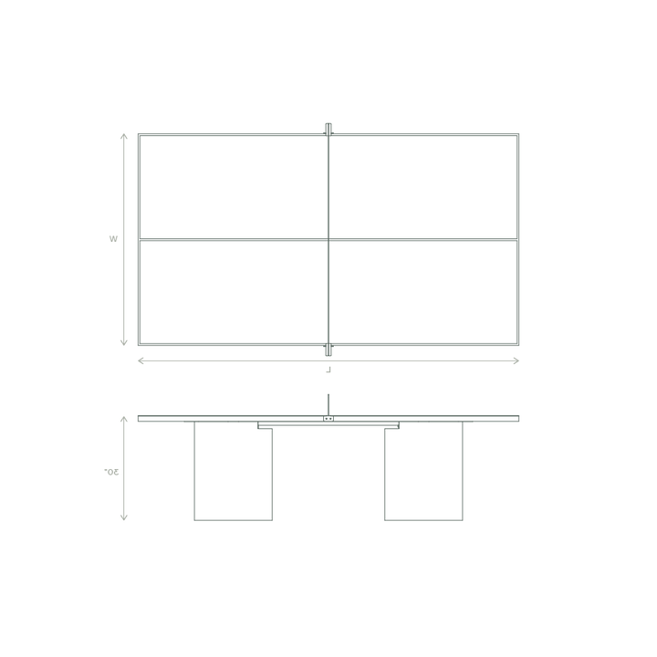 outdoor ping pong table dimensions 