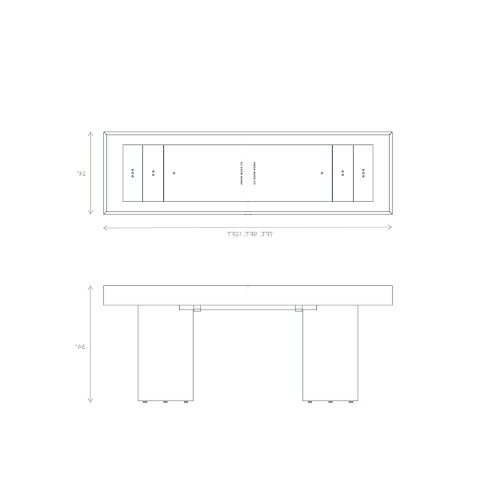 Outdoor Shuffleboard Table  dimensions