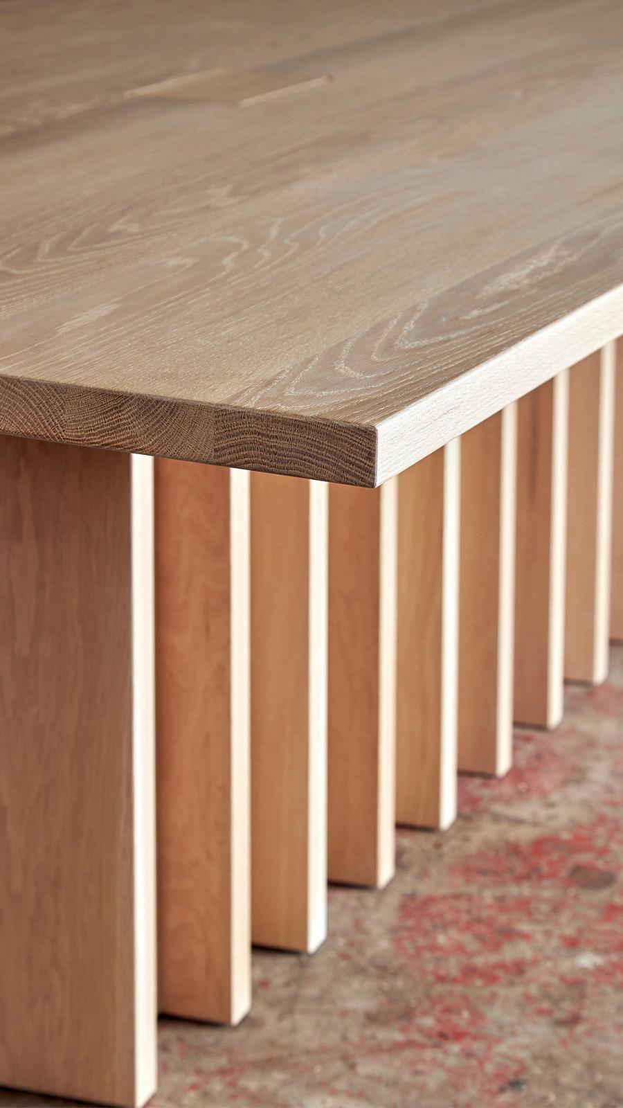 dining table - solid wood detail