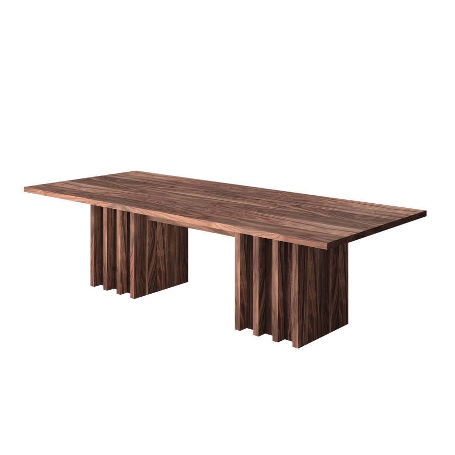 solid wood dining table - walnut